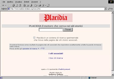 Home page di Placidia.